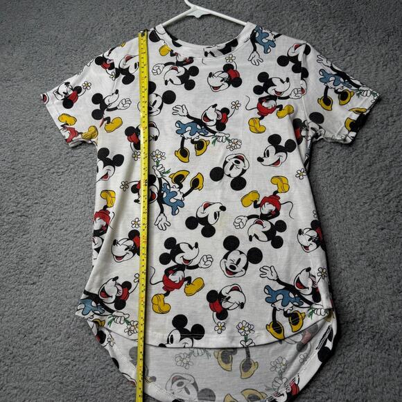 Disney Mickey Mouse Extended Shirt Women's Small Graphic Short Sleeve - Picture 4 of 8